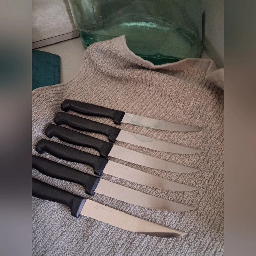 Black Handle Knife Set
